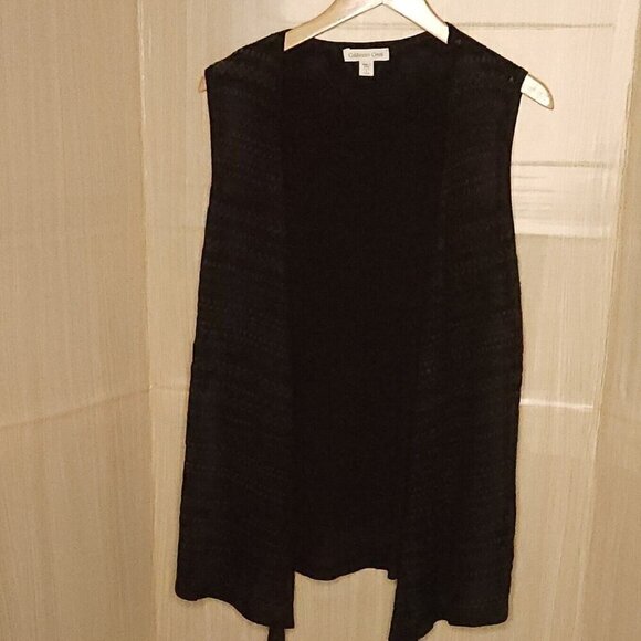 Coldwater Creek New Brown Lightweight Stretchy Vest Large - Picture 1 of 7